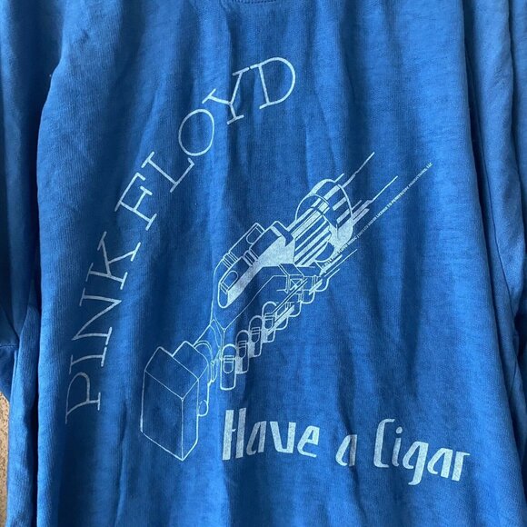 Chaser Women Top Blue Pink Floyd Logo Pullover Sweatshirt Rock Sweater 70's Rock - Picture 4 of 12